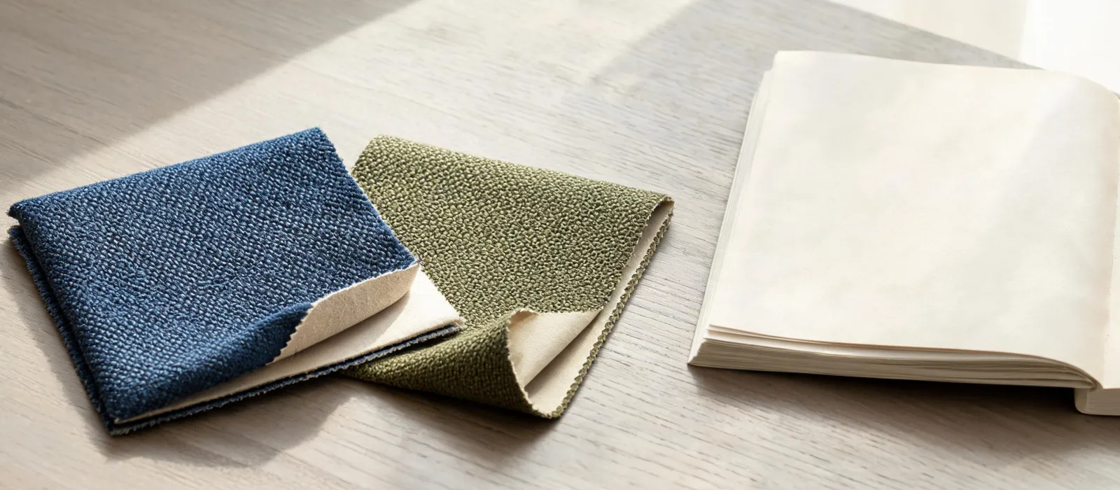 Contract upholstery coated fabric swatches