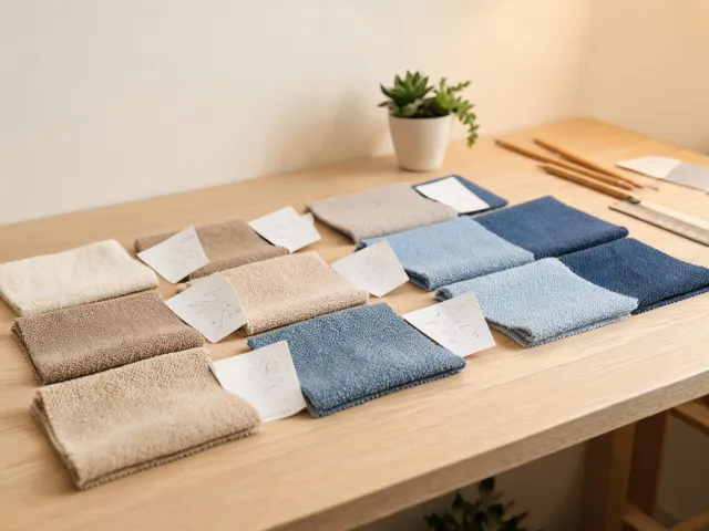 Residential upholstery material palette